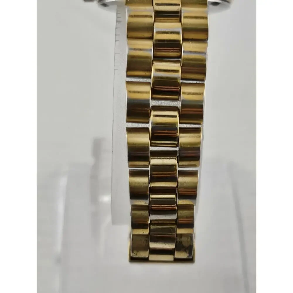 Ladies GENEVE Watch Presidential Bezel Date New Battery Crystal Dial Runs Nice!
